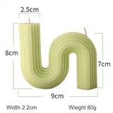 Wave Shaped Decorative Soy Candles Allen Cozy Haven Store