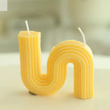 Wave Shaped Decorative Soy Candles Allen Cozy Haven Store